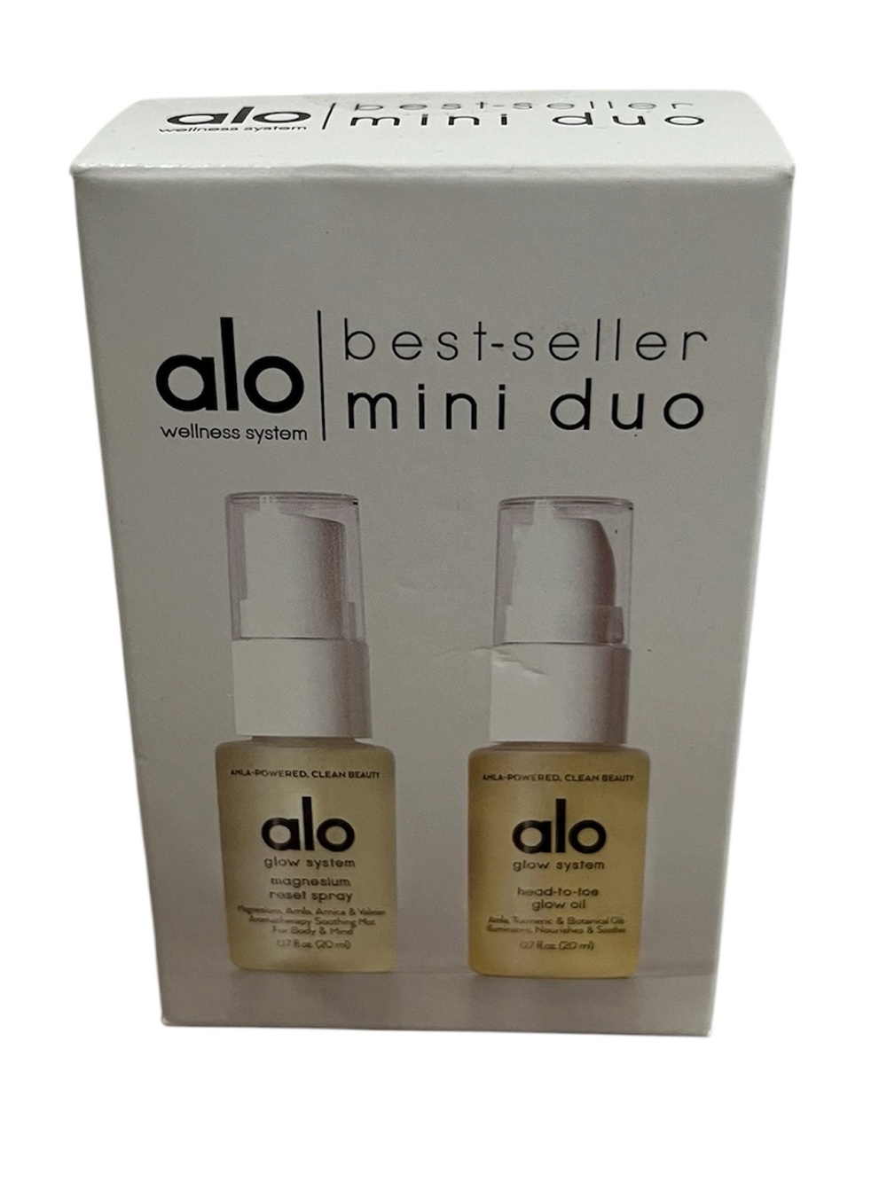 ALO Yoga Best Seller Mini Duo Magnesium Reset Spray Glow Oil 20ml NEW Sealed